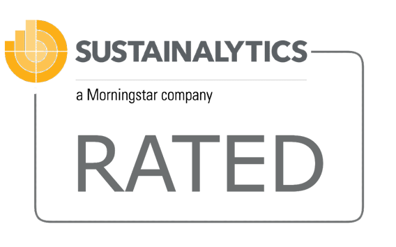 Logo Sustainalytics a Morningstar company rated